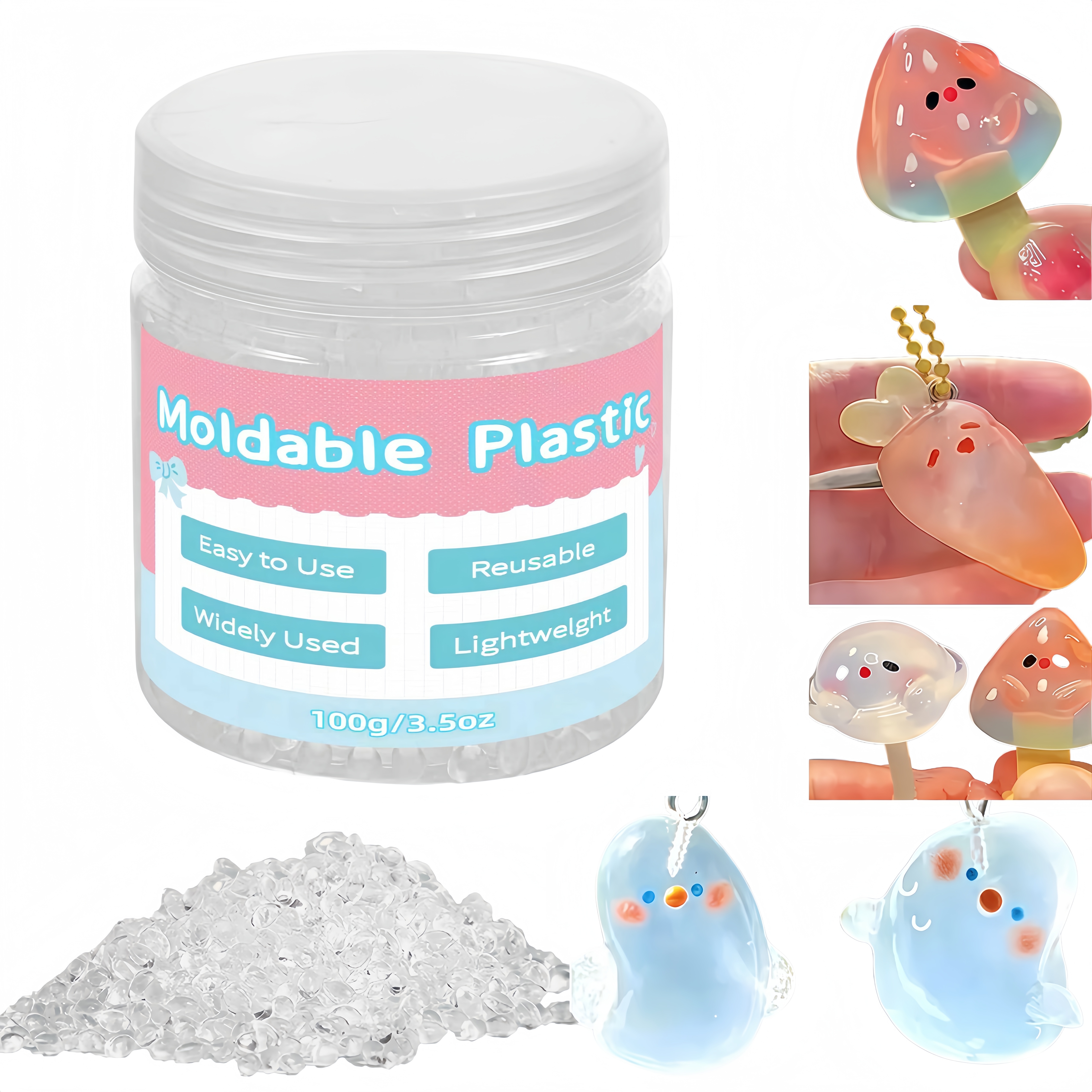 Thermoplastic Pellet - Transparent Thermoplastic Granules for Crafting, Pellets