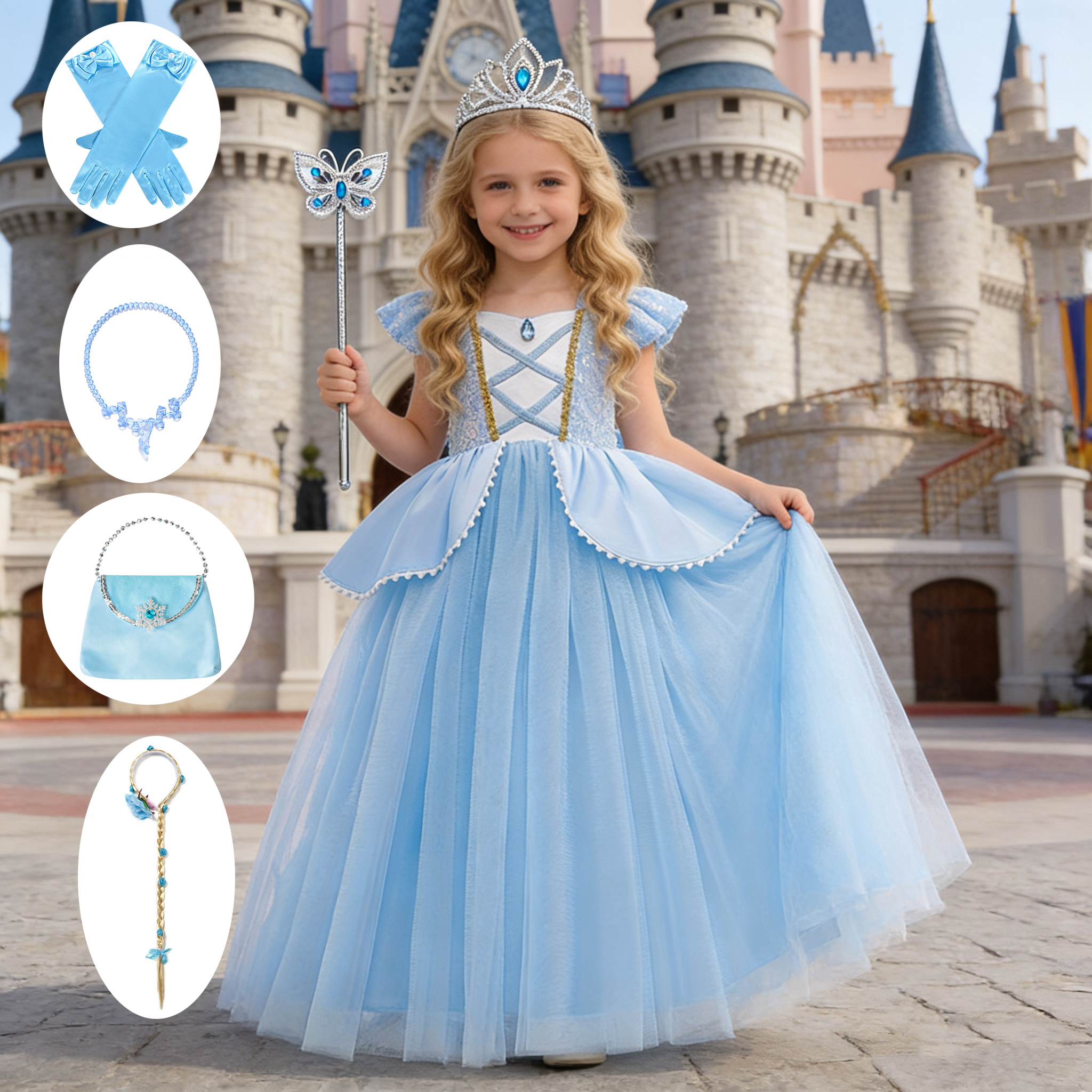 Girls Deluxe Elegant Cinderell - Cosplay Prop Bow recension och pris