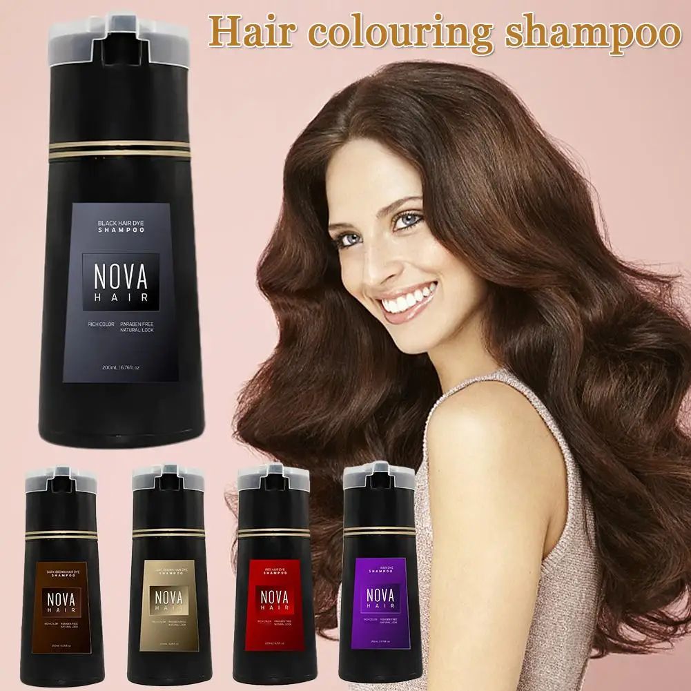 200ml Nova Hair Dye Shampoo Ha - Hair Spray Color recension och pris