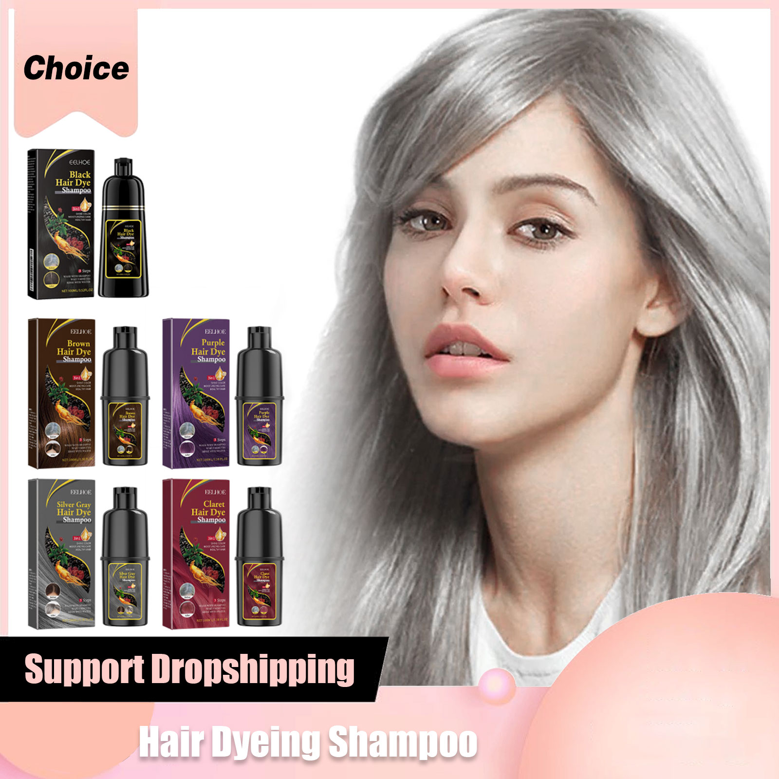 Hair Dyeing Shampoo 3-in-1 Rap - Hair Spray Color recension och pris