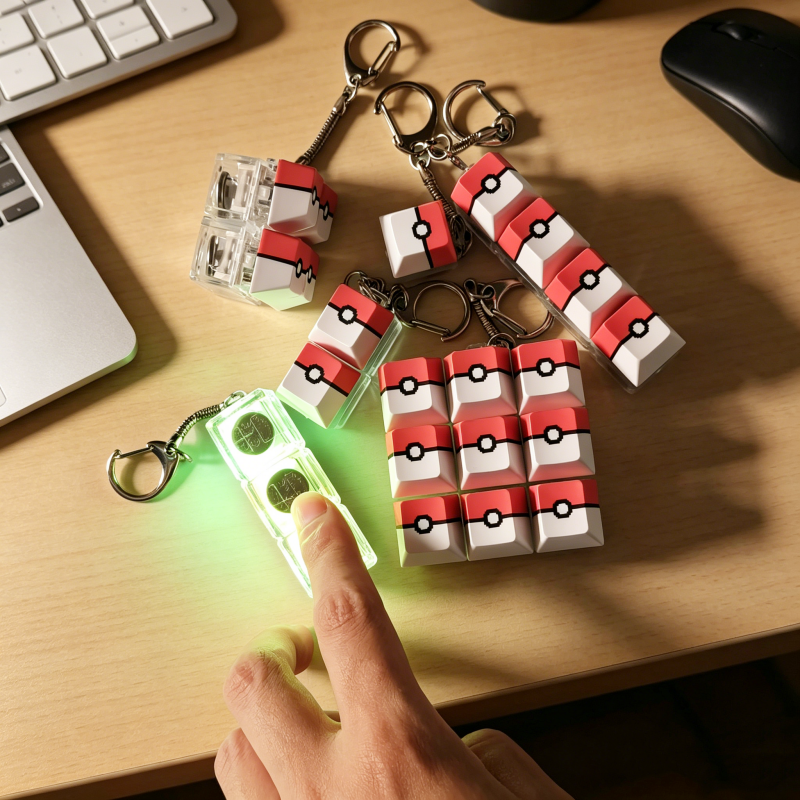 Pokeball Light Up Keyboard Key - Pokeball Cosplay Prop recension och pris