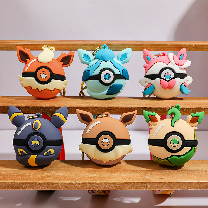 Poke Ball Keychain Set PVC Pok - Pokeball Cosplay Prop recension och pris