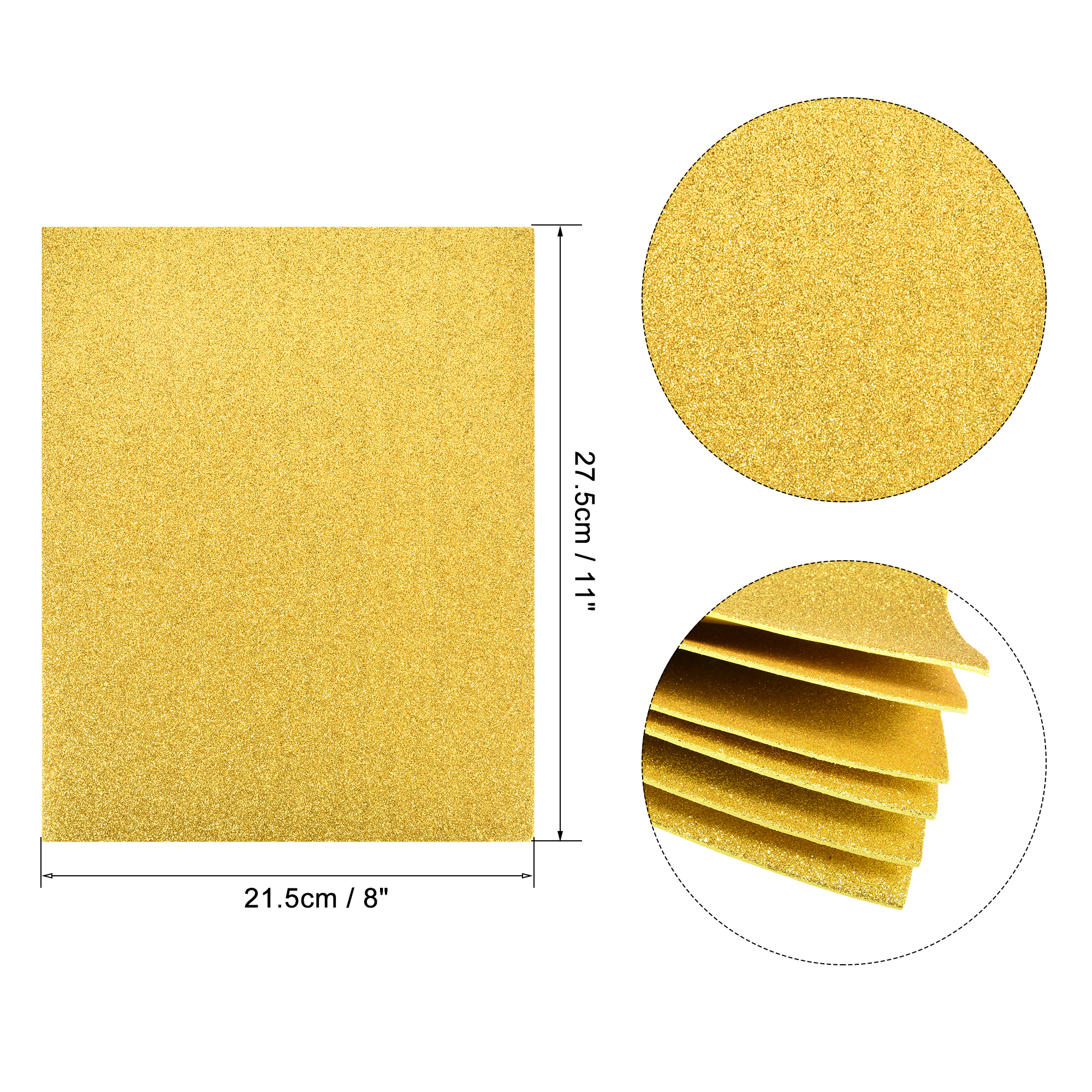 Uxcell 6pcs 2mm Thick Gold Pow - Eva Foam Sheet recension och pris