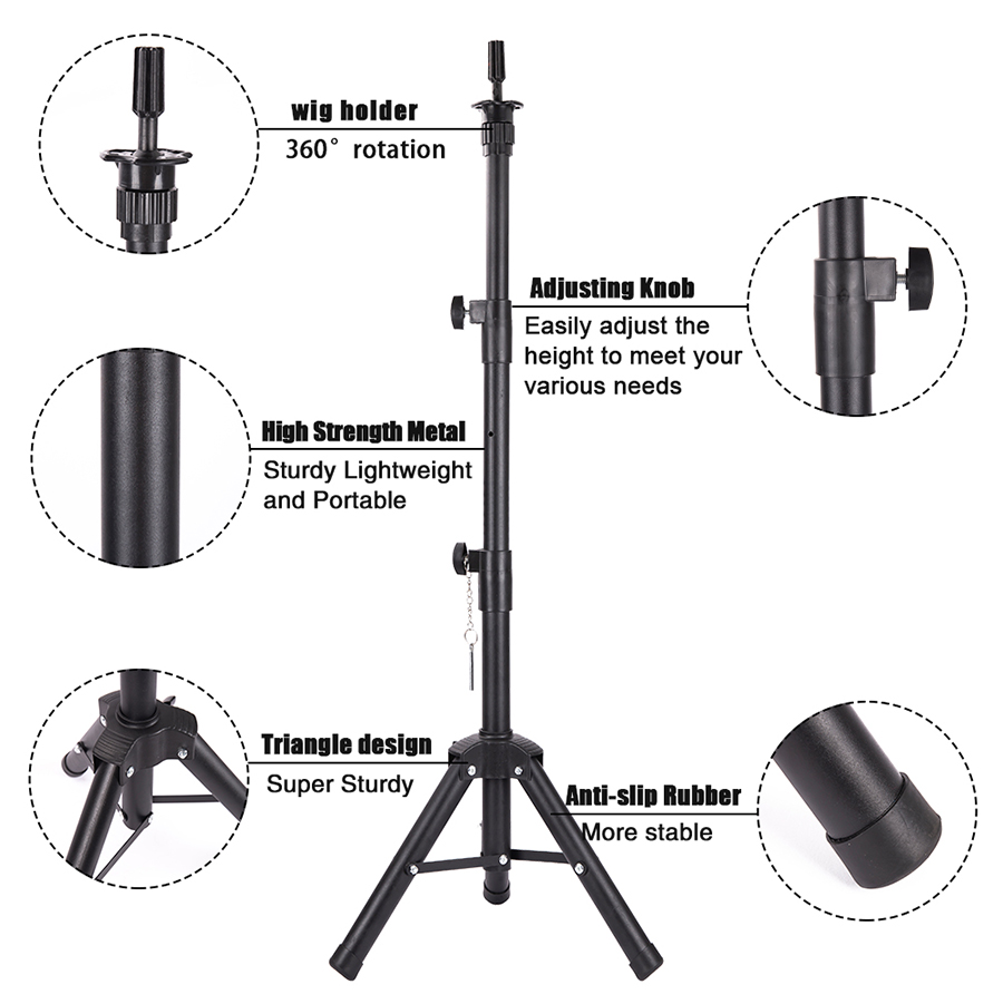 Wig Stand Tripod Adjustable Ma - Aerith Cosplay Prop recension och pris