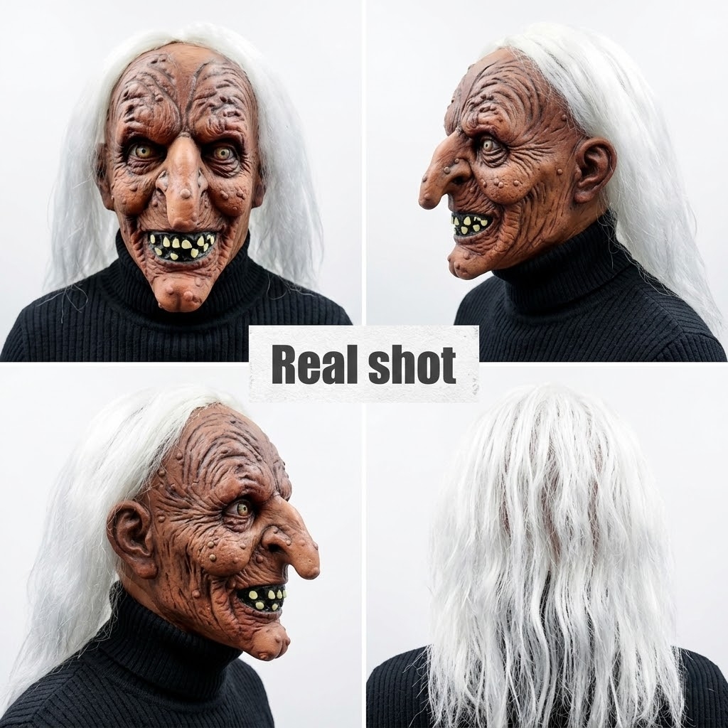 Creative Witch Latex Mask For  - Cosplay Prop Designer recension och pris