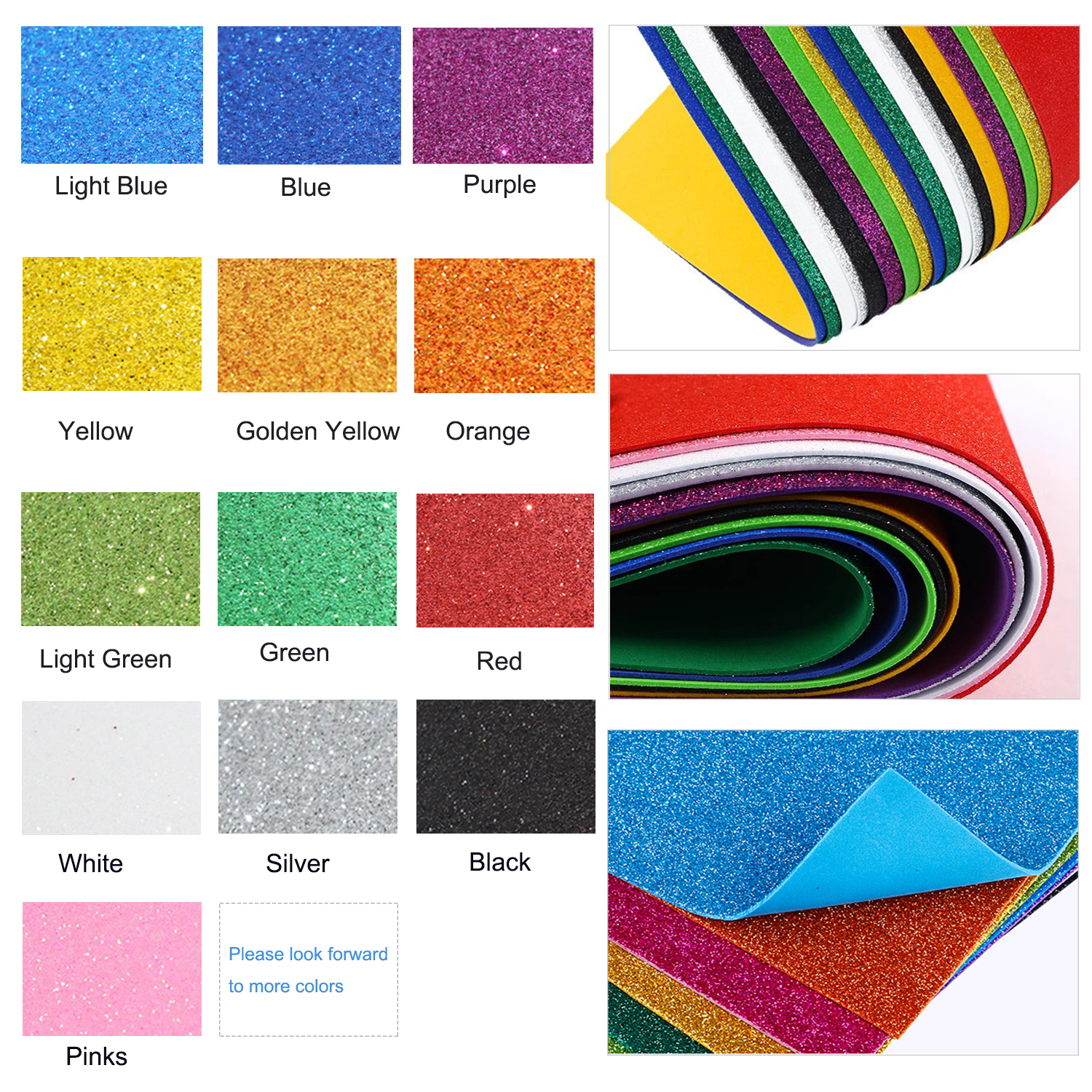 1pcs Sparkling Golds EVA Foam  - Eva Foam Sheet recension och pris