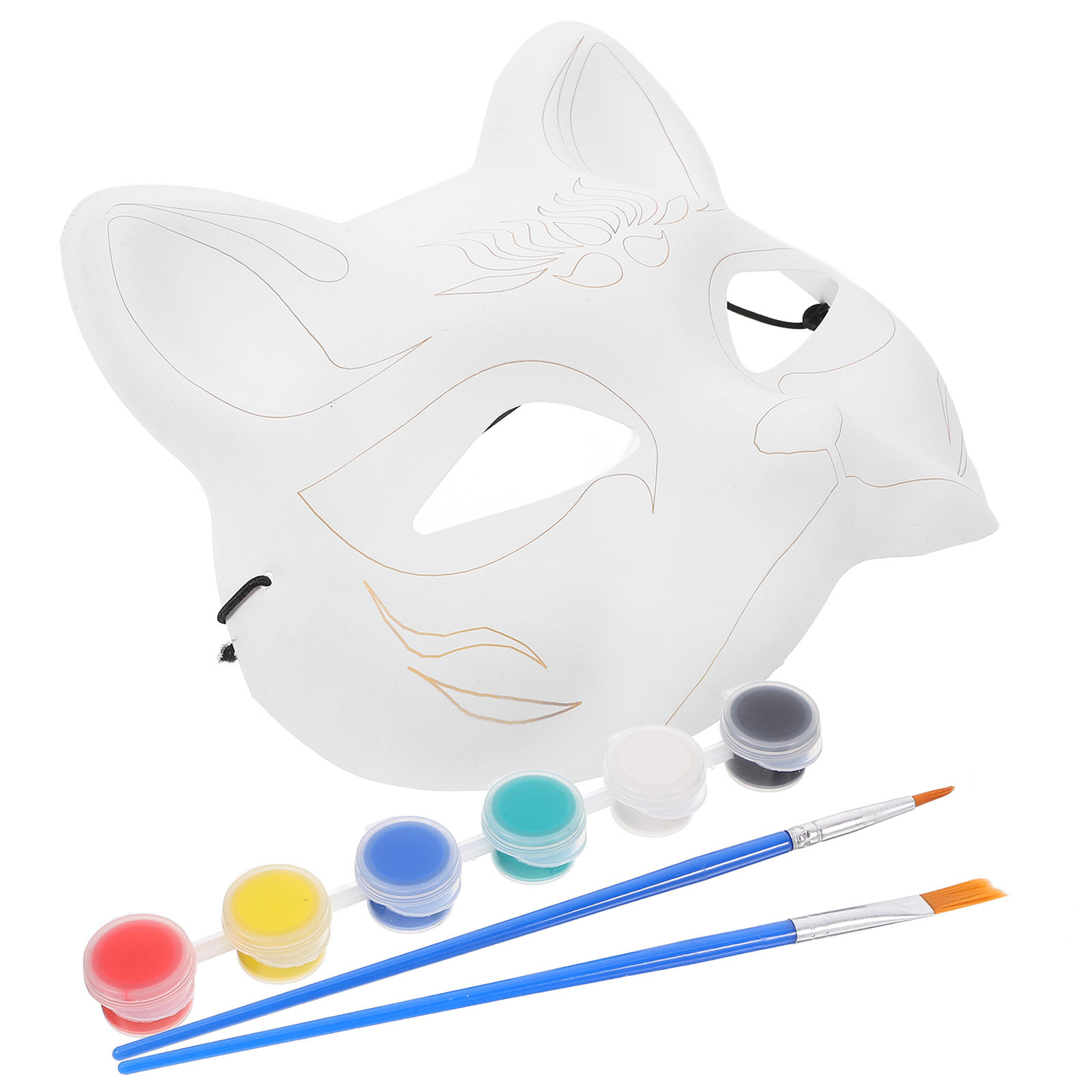 1Set DIY Blank Fox Cat Mask Ha - Cosplay Prop Painting recension och pris