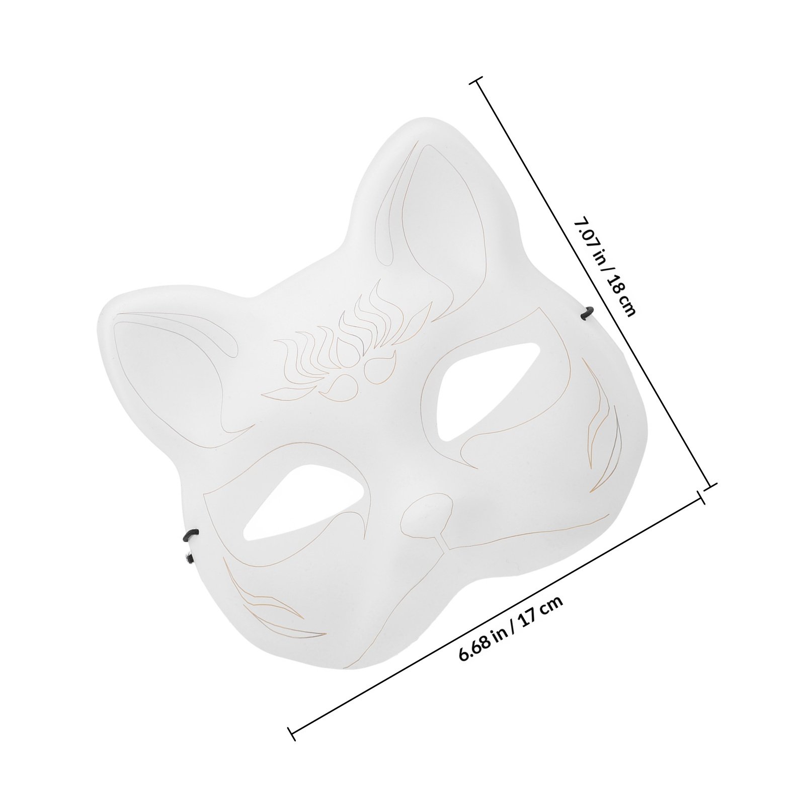 1Set DIY Blank Fox Cat Mask Ha - Cosplay Prop Painting recension och pris