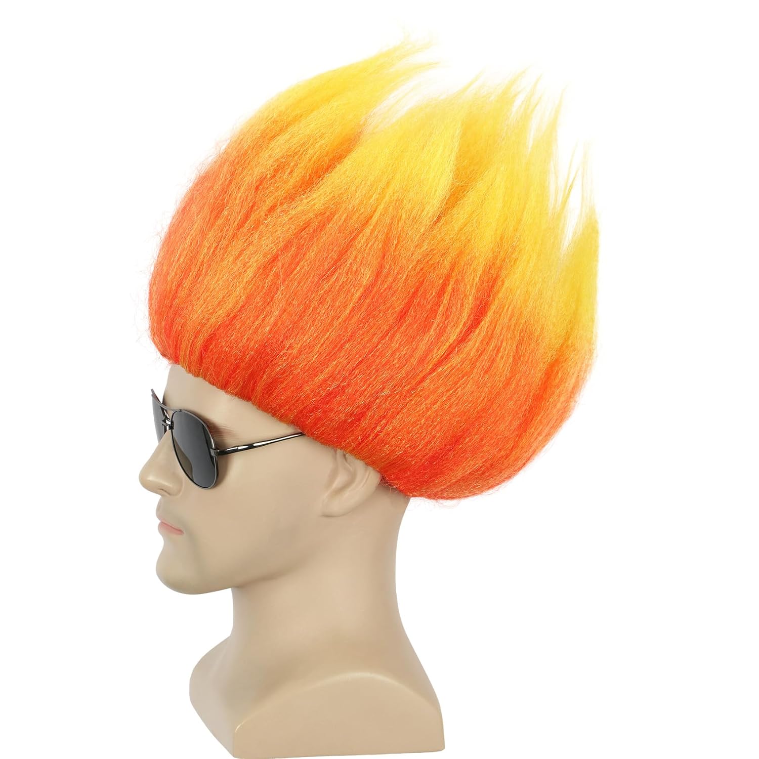 Short Orange Wig Spiky Anime W - Cosplay Flame Prop recension och pris