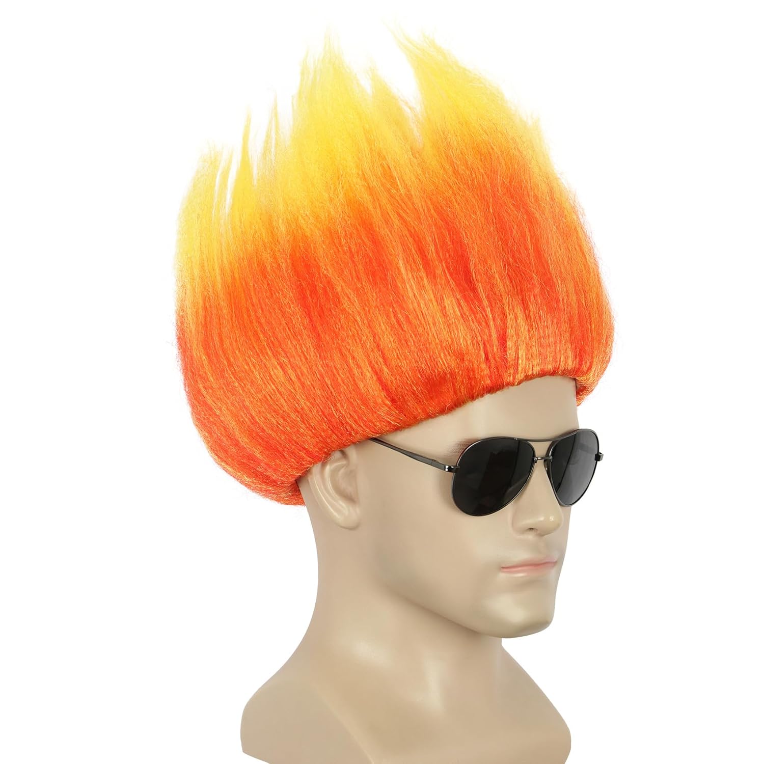 Short Orange Wig Spiky Anime W - Cosplay Flame Prop recension och pris