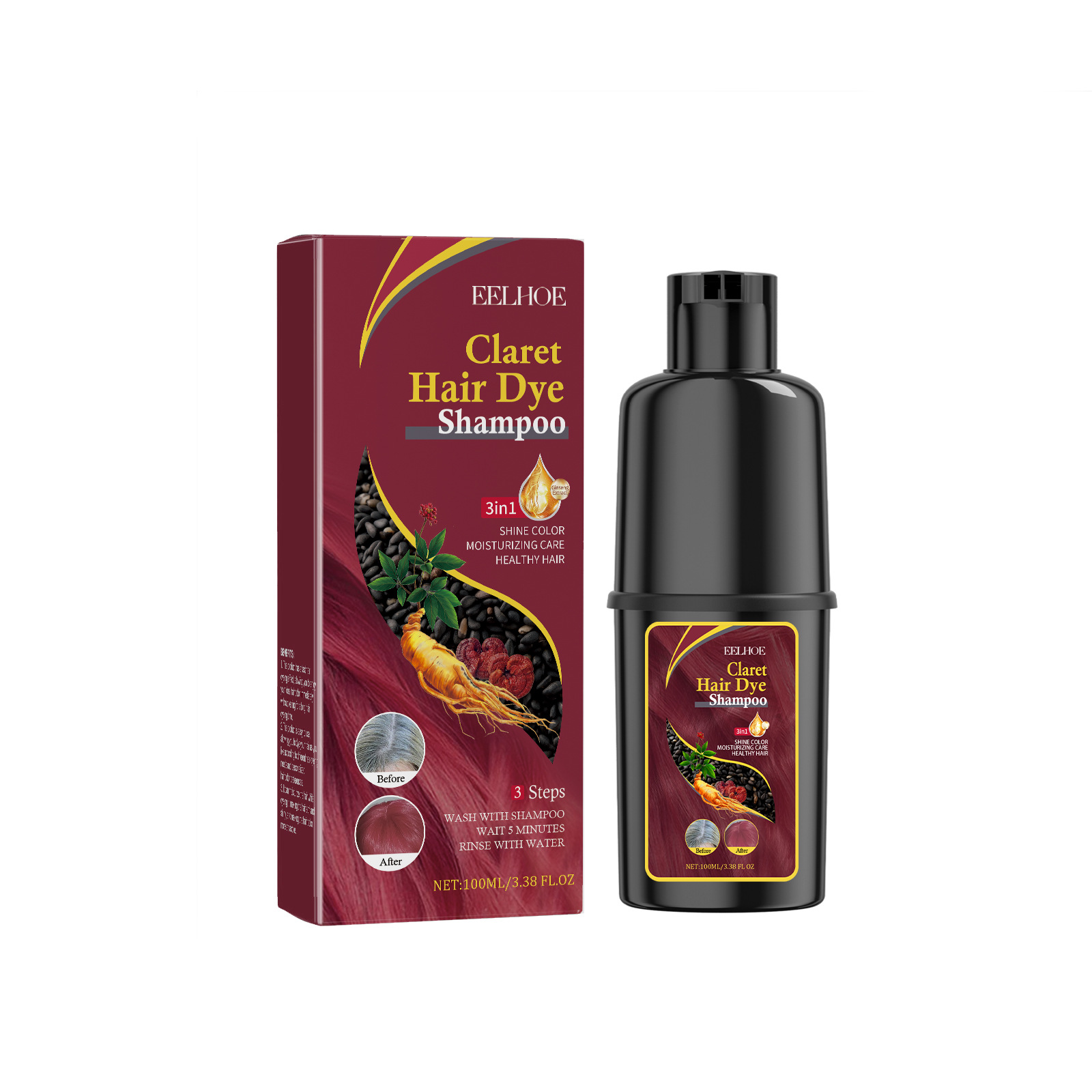 Hair Dyeing Shampoo 3-in-1 Rap - Hair Spray Color recension och pris